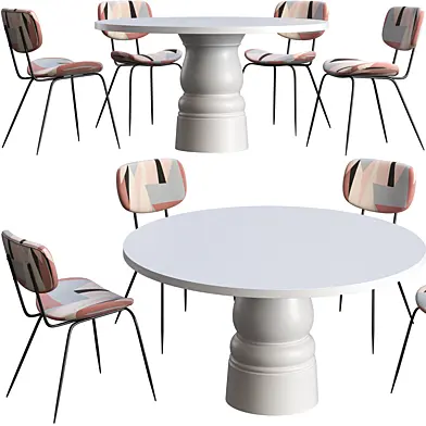 Dining table Moooi Container New Antiques+ chair HKliving printed MSK3707