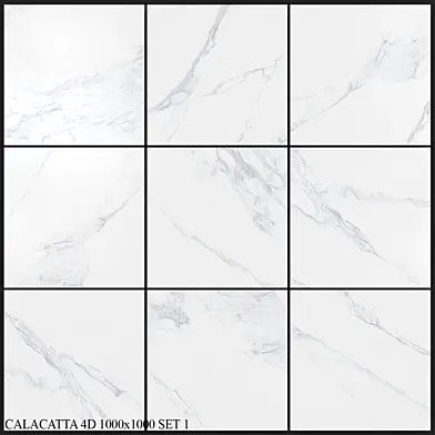Peronda Calacatta 4D 1000x1000 Set 1