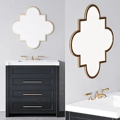 Тумба под умывальник Black Brass Single Sink Vanity