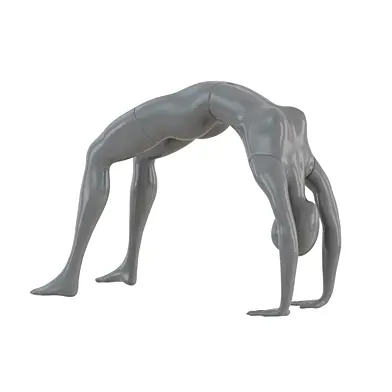 Female mannequin stands in gymnastic pose 72