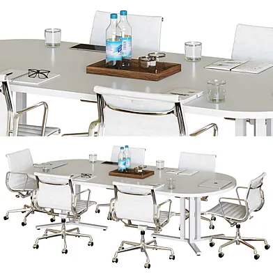 white conference table