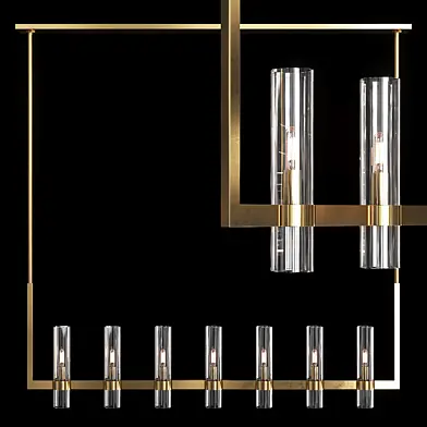 Restoration Hardware RAVELLE LINEAR CHANDELIER 59 Brass