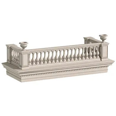 Классический балкон с балюстрадой. Classic balcony balustrade