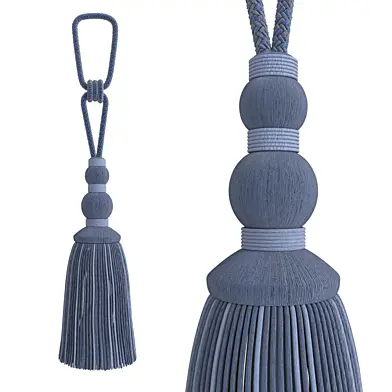 Dark blue curtain tassel tieback