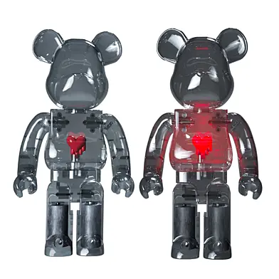 Bearbrick Emotionally Unavailable Red Heart 1000% Clear