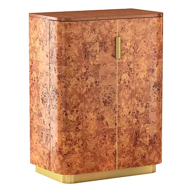 CB2 Amati Burl Wood Entryway Cabinet
