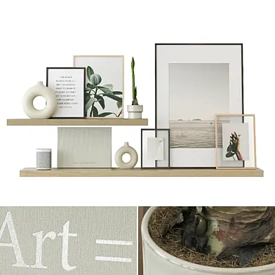 Декоративный набор на полках (Decorative set on shelves)