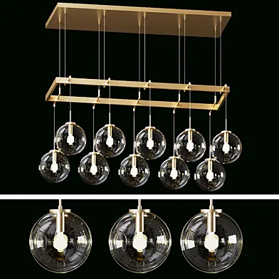 Antiqued brass chandelier