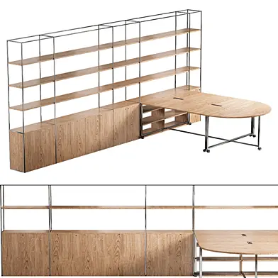 Офисный стол с полками FANTONI ATELIER Office