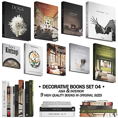 037_Decorative books set 04 Asia & Interior 00