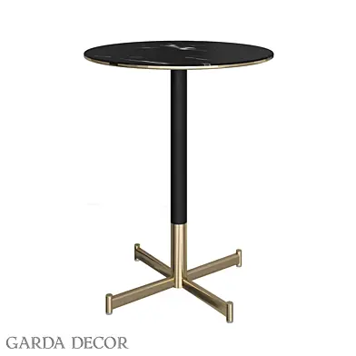 СТОЛ ВЫСОКИЙ МРАМОРНОЕ СТЕКЛО/ЧЕРНЫЙ МЕТАЛ 46AS-HT5341-BL Garda Decor