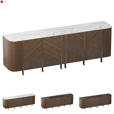 Sideboard 01_Black glass_Emperador_Dover