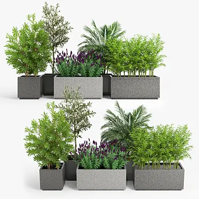 Playa rectangle grey planter
