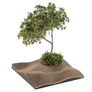 Urban Furniture / Parametric Bench with Plants- Set 21