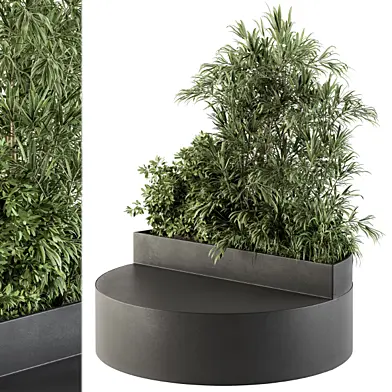 Urban Furniture / Architecture Bench with Plants- Set 19