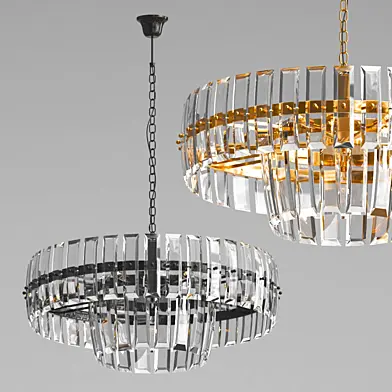 Tile Bent Chandelier