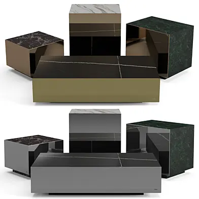 Fendi Casa Prisme marble coffee tables set