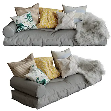 Decorative soft corner for the windowsill