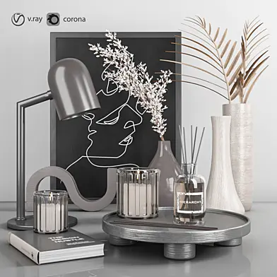 decorative set with dry flower 7