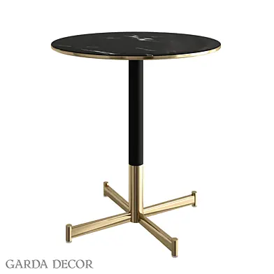 СТОЛ БАРНЫЙ МРАМОРНОЕ СТЕКЛО/ЧЕРНЫЙ МЕТАЛ 46AS-BT5345-BL Garda Decor