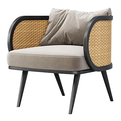 Victoria wooden rattan chair BA70 / Обеденное кресло из ротанга