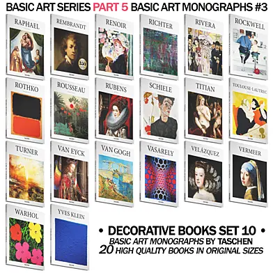 051_Decorative books set 10 Basic Art Series 05