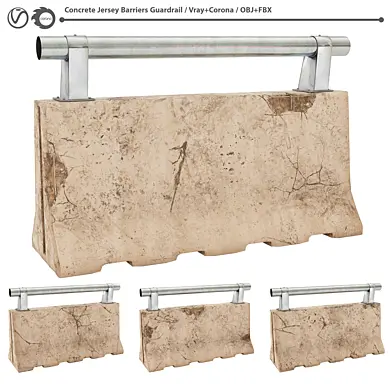 Concrete Jersey Barriers Guardrail