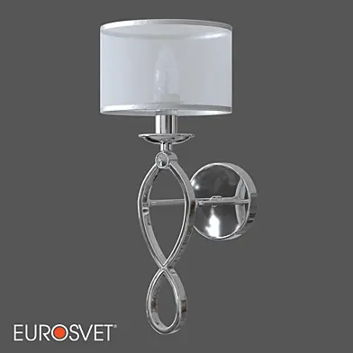 ОМ Настенный светильник с абажуром Eurosvet 60109/1 хром Fabiola