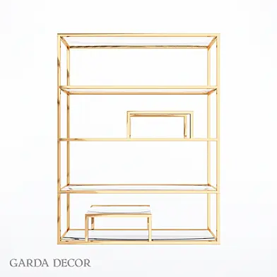 Стеллаж С Прозрачным Стеклом (золотой) GY-SH8005GOLD Garda Decor