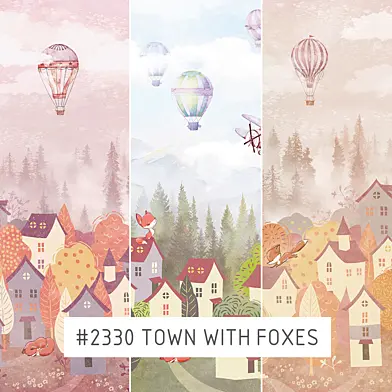Creativille | Wallpapers | 2330 Town with Foxes