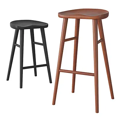 Rejuvenation Randle tractor bar stool and counter stool with wooden legs