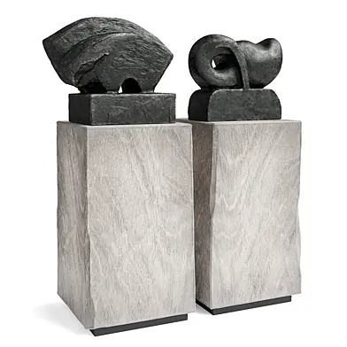 Modern sculptures Bull and Fish