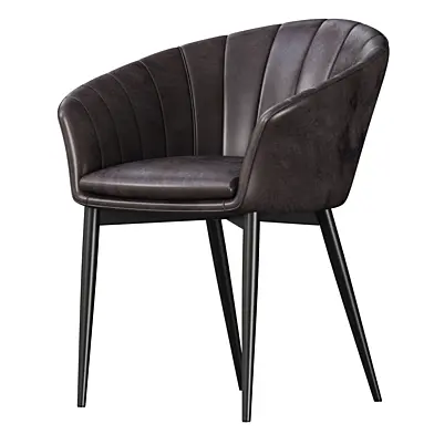 Charcoal Fluted Tub Chair