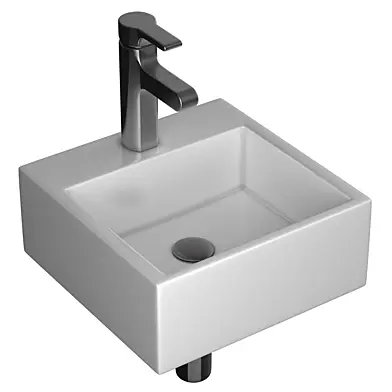 Раковина Rak Nova Mini Square & смеситель Jacob Delafon Singulier