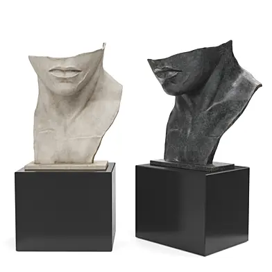 Face half sculpture