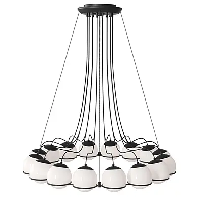 Люстра Gino Sarfatti Model 2109/16/14 Chandelier in Black