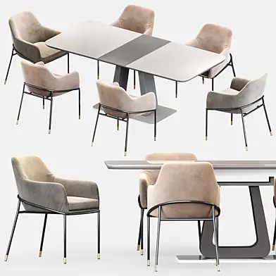 Sandra chair & Rosanna table / Обеденная группа Rasonna & Sandra