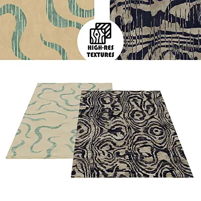 Large Modern Irregular Pattern Rug Set