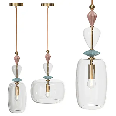 Iris Glas hanging lamp Candy