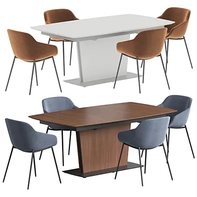 Milano table Vienna chair Boconcept Dining set