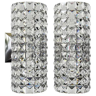 Cesenna crystal wall sconces set of 2