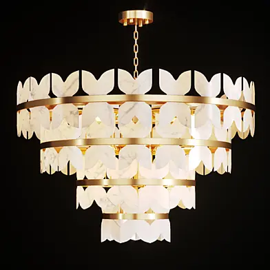 Chandelier with marble plates IOANNA L