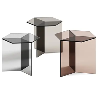 Isom Tall Multicolor Side Table / Стеклянный столик