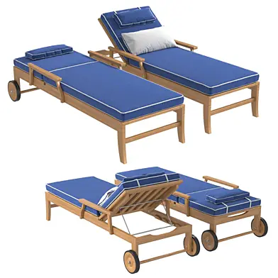 Country Casual Teak Seneca chaise sun lounger