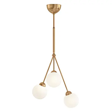 3light brass globe pendant light