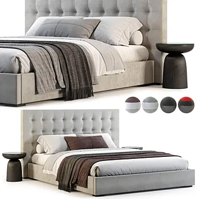 RH MODENA PANEL BOX-TUFTED BED