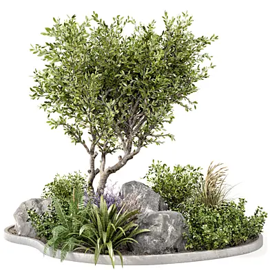 Outdoor Garden set bush and Tree - Garden Set 384