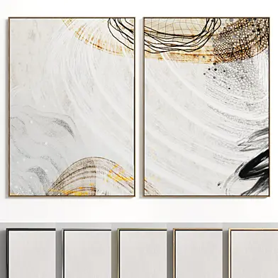 Plaster Two Photo Frame E-32