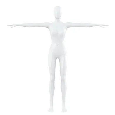 Female faceless mannequin in T-pose
