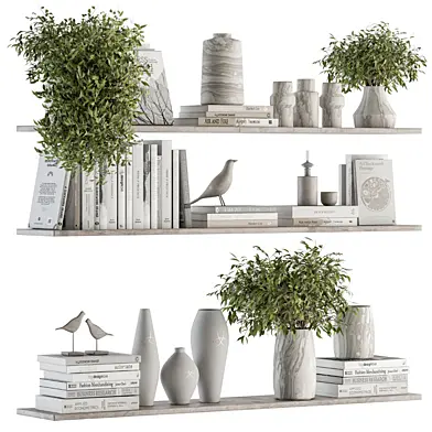 Decorative Set on Shelves and Decor objects - Set 09